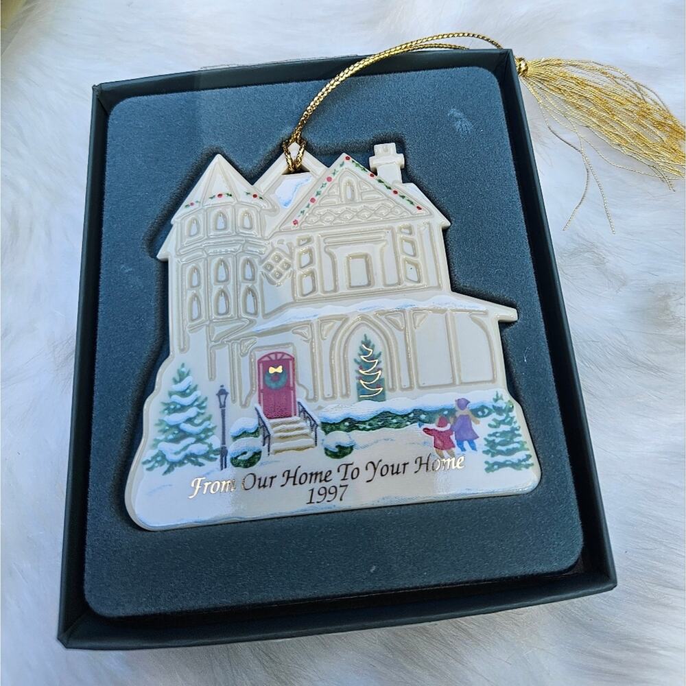 Lenox From Our Home To Your Home Christmas Ornament 1997